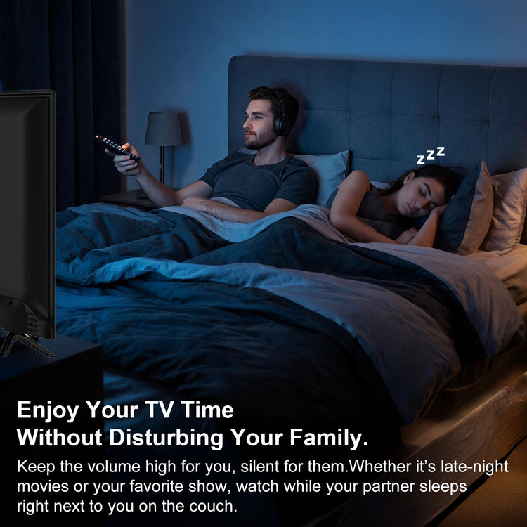 Dual Mold 2.4GHz & Bluetooth Wireless Headphones for TV Watching with Transmitter