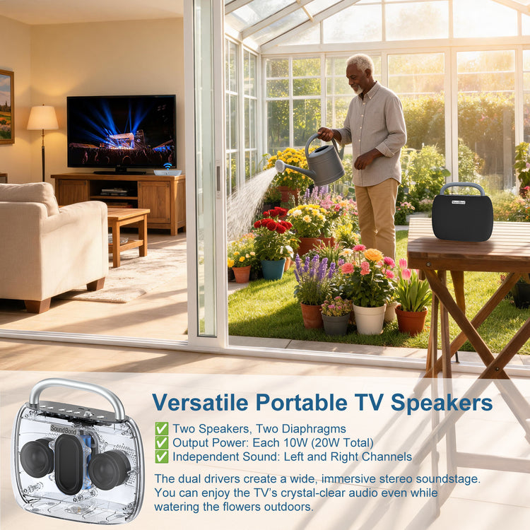 Nightwooolf Portable Wireless Seniors TV Speakers(2.4G RF and Bluetooth)