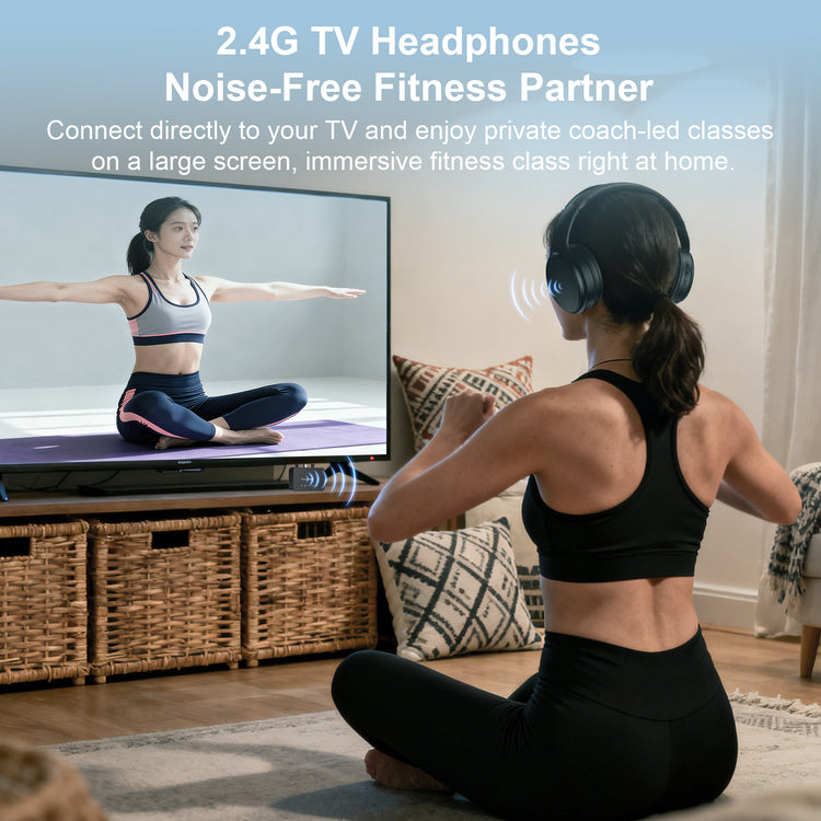 Nightwooolf  Bluetooth & 2.4G Dual-Mode Wireless TV Headphones