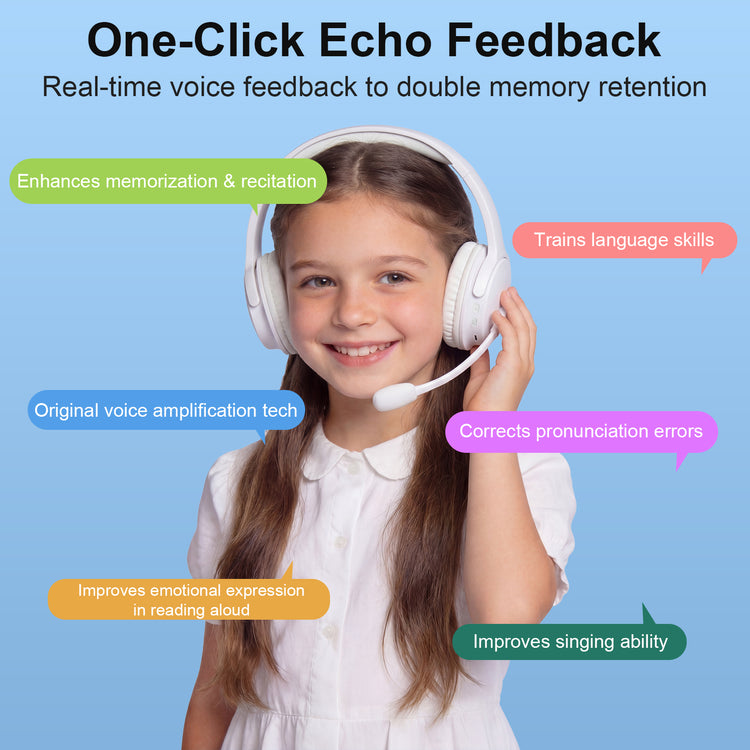 Nightwooolf Memory Learning Real-Time Echoic Headset for Reading Practice and Language Training