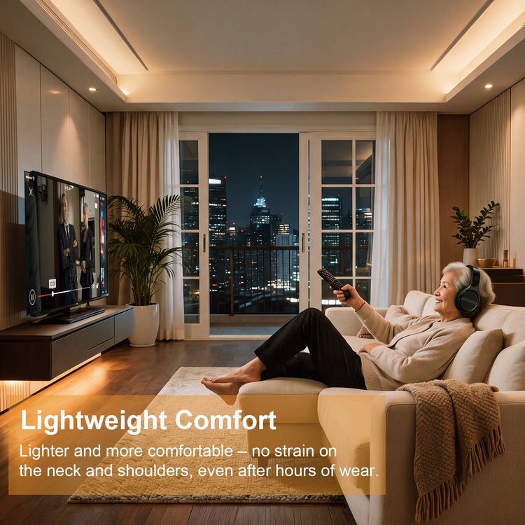 Wireless TV Headphones for Seniors with Large Buttons
