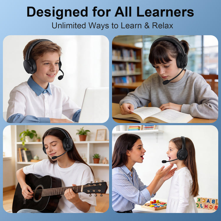 Nightwooolf Memory Learning Real-Time Echoic Headset for Reading Practice and Language Training