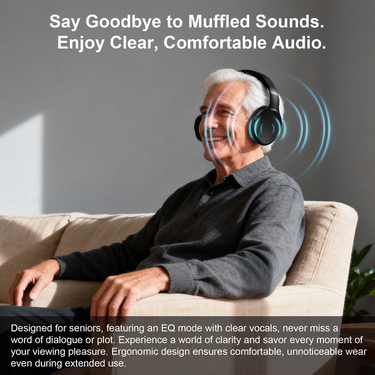 Nightwooolf  Bluetooth & 2.4G Dual-Mode Wireless TV Headphones