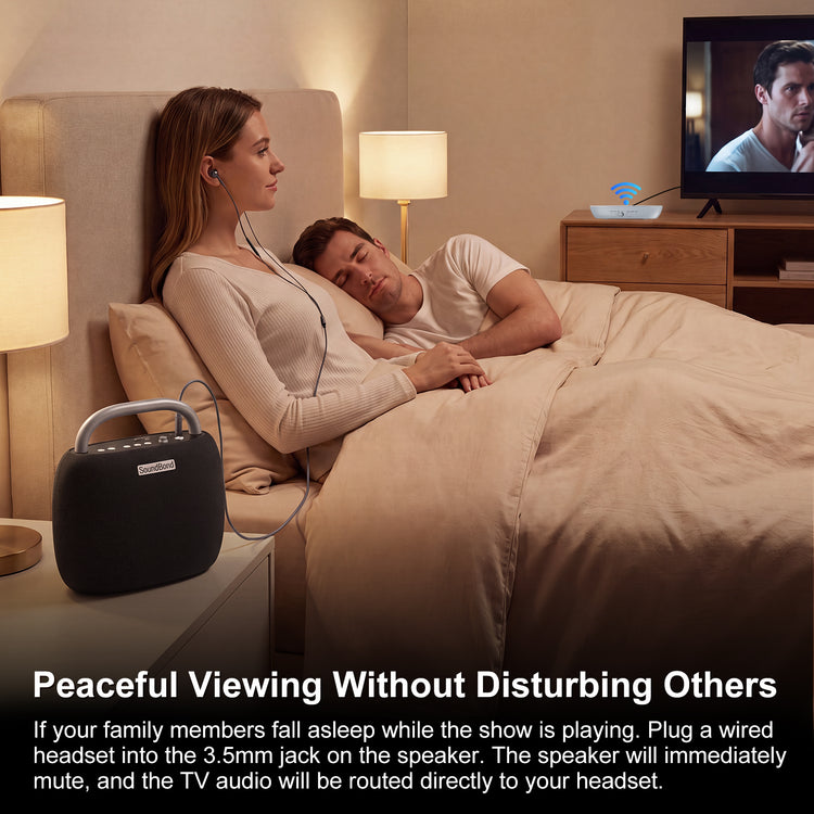 Nightwooolf Portable Wireless Seniors TV Speakers(2.4G RF and Bluetooth)