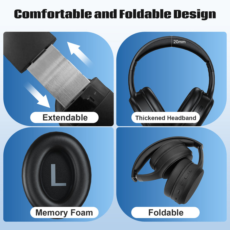 Nightwooolf  Bluetooth & 2.4G Dual-Mode Wireless TV Headphones