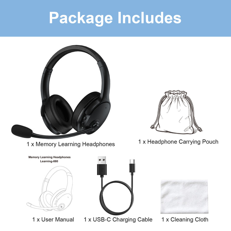 Nightwooolf Memory Learning Real-Time Echoic Headset for Reading Practice and Language Training