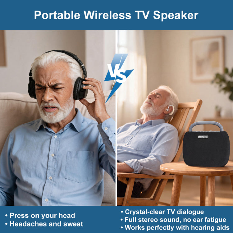 Nightwooolf Portable Wireless Seniors TV Speakers(2.4G RF and Bluetooth)